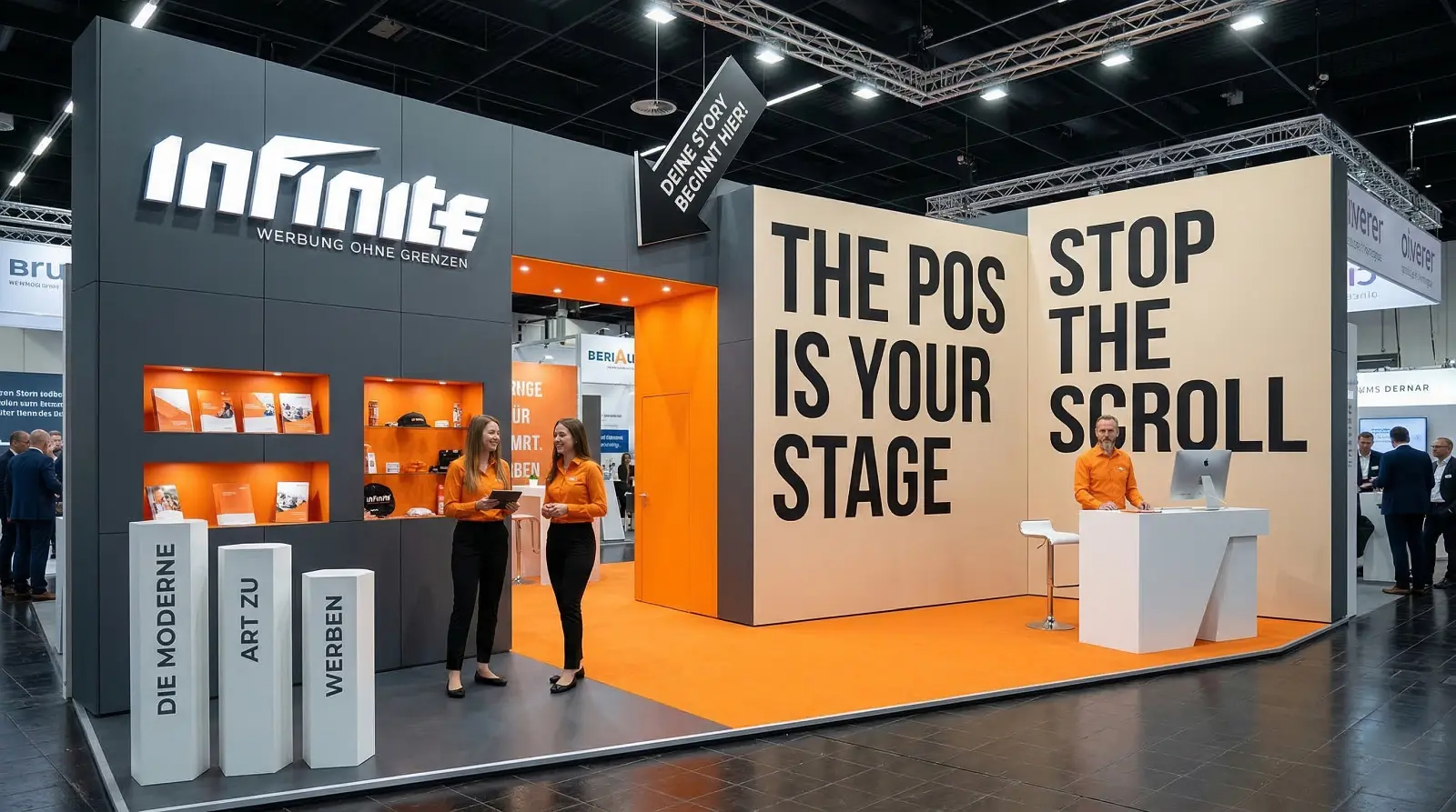 Interaktives Messedesign und moderne Brand Experience am Point of Sale von der Werbeagentur infinite aus Oberösterreich