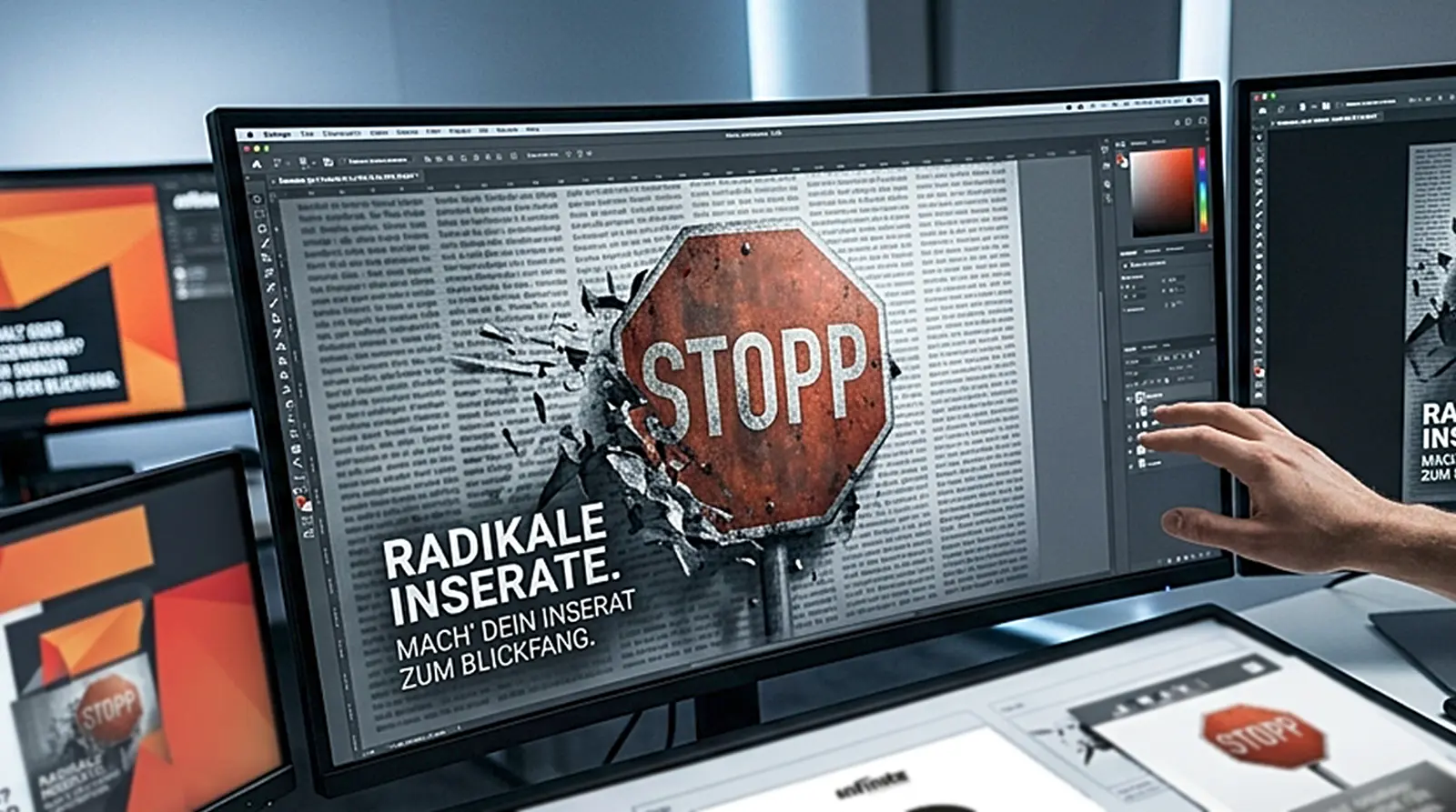 Kreatives Inseratdesign für Printmagazine und Tageszeitungen durch die Werbeagentur infinite aus Oberösterreich
