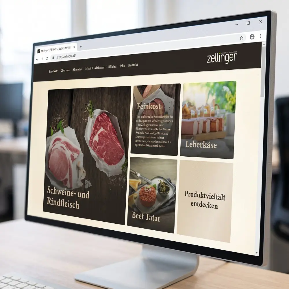 Zellinger Landingpage - professionelles Webdesign durch die Werbeagentur infinite