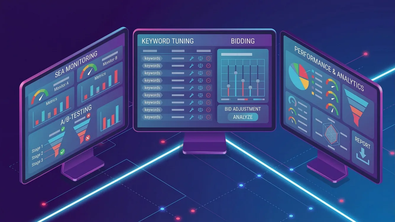 Kontinuierliche Optimierung von Google Ad Words Werbekampagnen: Datenbasiertes Tuning und SEO Monitoring zur Senkung des CPA