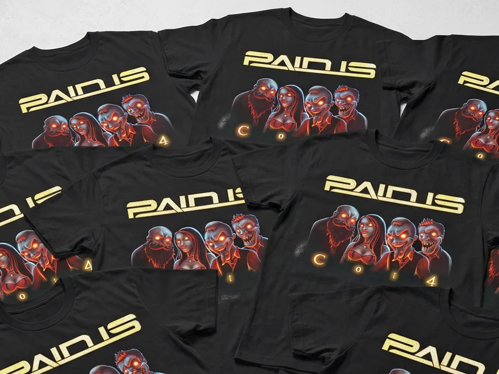 Preiswerte Bandshirts und hochwertige Fan-Fashion veredelt im unverwüstlichen Siebdruck bestellen - Merch mit Kultfaktor.