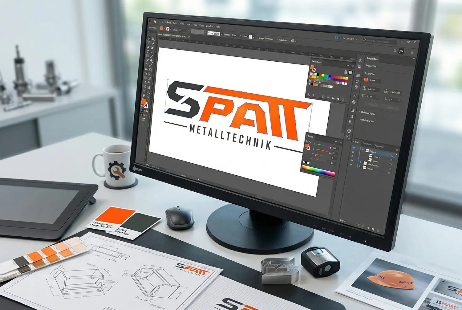 Modernes Logodesign für Spatt Metalltechnik: Professionelle Logoentwicklung und Markenbildung für Industriebetriebe durch die Agentur infinite.